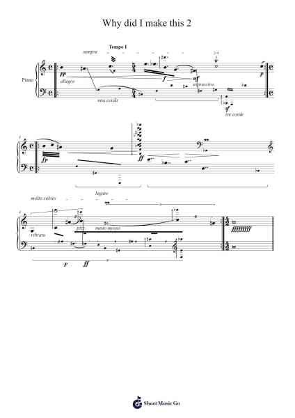 Why did I make this 2 Sheet Music by mrsunwoolim-Arr.Faulkvy