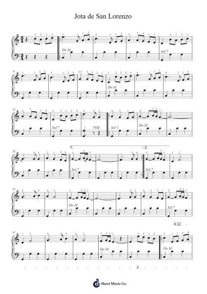 Jota de San Lorenzo Sheet Music by Unknown author-Arr.Prittlay