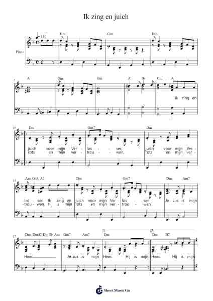 Ik zing en juich Sheet Music by -Arr.Hedbill