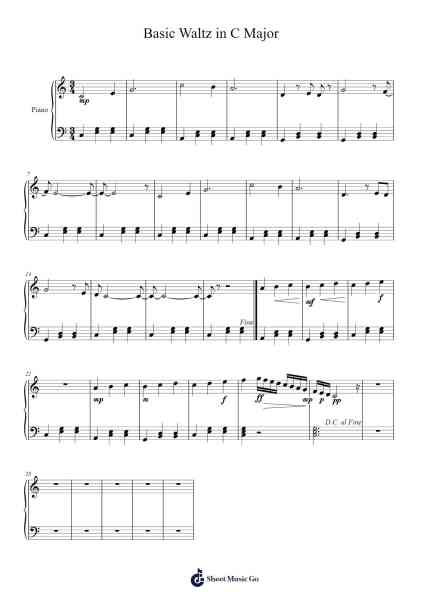 Basic Waltz in C Major Sheet Music by K.P. Gamhom-Arr.Paulholmes