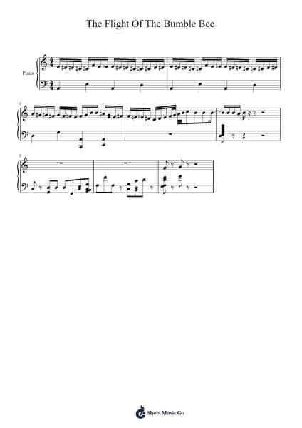 The Flight of the Bumblebee Sheet Music by Nikolai Rimsky-Korsakov-Arr.Boycegold