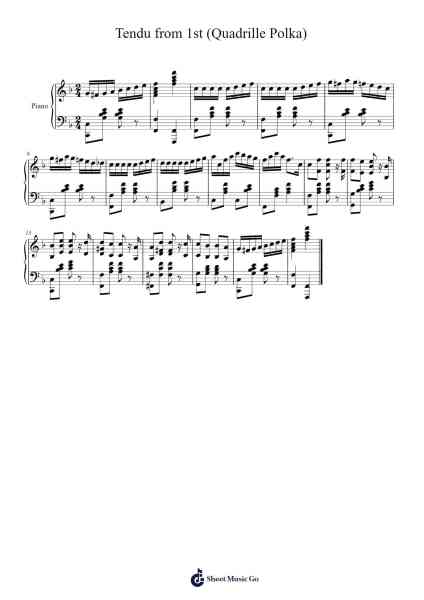 Tendu from 1st (Quadrille Polka) Sheet Music by Trisha Wolf-Arr.Cookelus