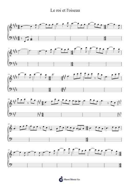 Le roi et l'oiseau Sheet Music by Myriam Reid-Arr.Haletra Kimstone
