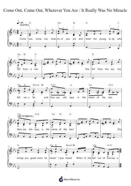 Come Out, Come Out, Wherever You Are Sheet Music by Harold Arlen-Arr.Terlew Trislouis