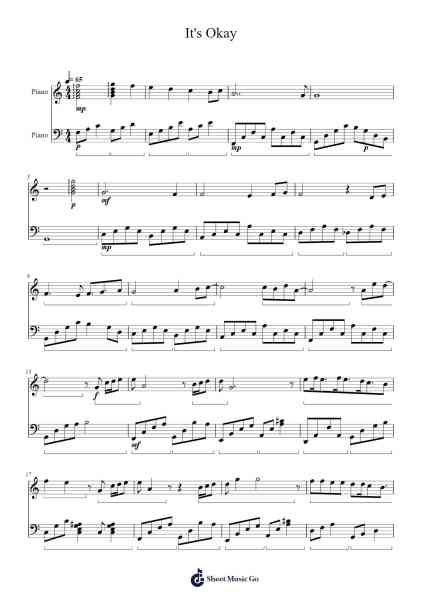 It's Okay Sheet Music by Iskandar Z-Arr.Fieldsid Zoecob