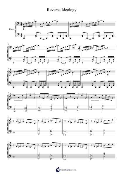 Reverse Ideology Sheet Music by ZUN-Arr.Consdrow