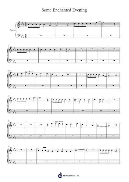 Some Enchanted Evening Sheet Music by -Arr.Dougtin Vashop
