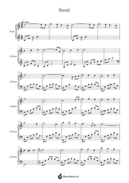 Novel Sheet Music by B.T Wahono-Arr.Sibylmos Fordridge