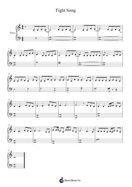 Fight Song Sheet Music by Rachel Platten-Arr.Uvey