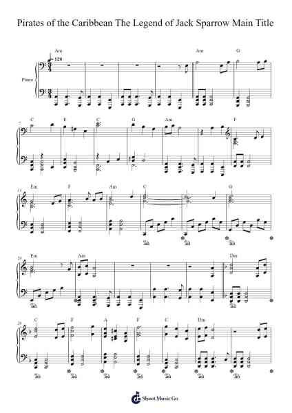 Pirates of the Caribbean: The Legend of Jack Sparrow Sheet Music by Inon Zur-Arr.Warge