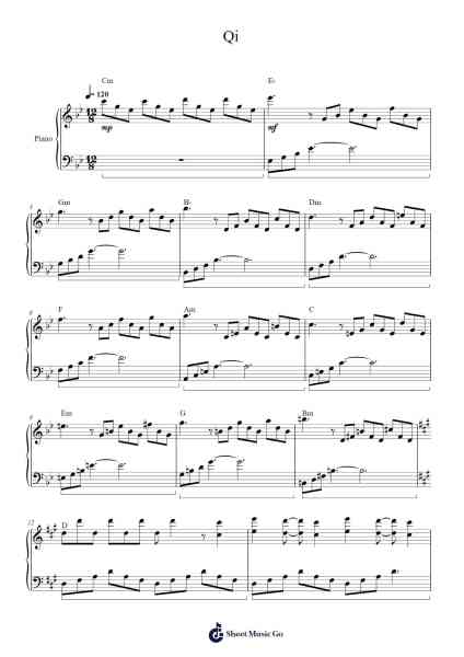 Qi Sheet Music by Phildel-Arr.Sumia