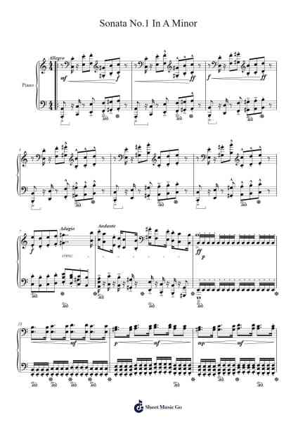 Sonata No. 1 in A Minor Sheet Music by Ruben Dimitrashuk-Arr.Dougnick Steinmeo