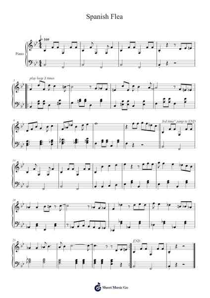 Spanish Flea Sheet Music by Herb Alpert & The Tijuana Brass-Arr.Davebel