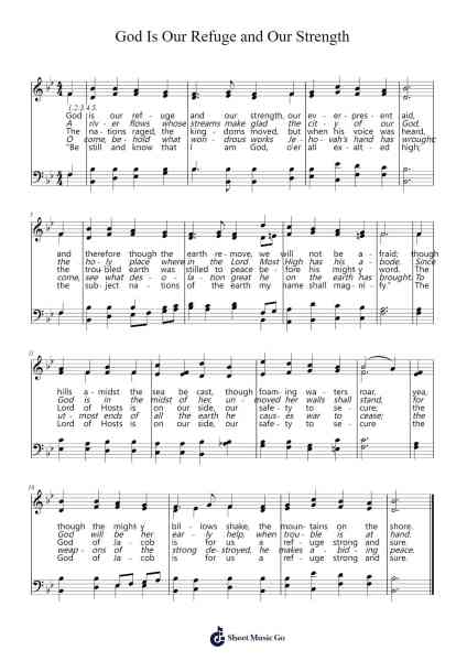 God Is Our Refuge and Our Strength Sheet Music by Gottfried W. Fink-Arr.Jorriel Toursnoah