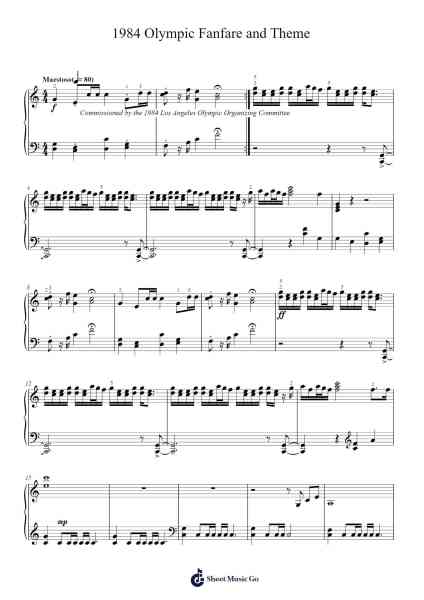 Olympic Fanfare and Theme Sheet Music by John Williams-Arr.Denuel Shirbill