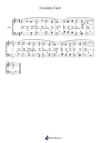 Coventry Carol 樂譜由 Misc Christmas - 編曲 Churmike