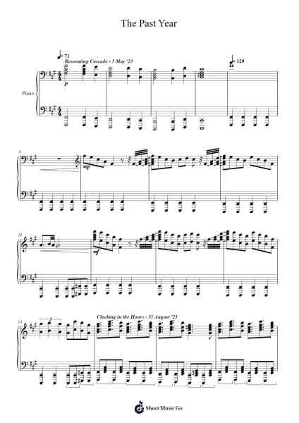 The Past Year Sheet Music by Launor-Arr.Jannuel Graceche