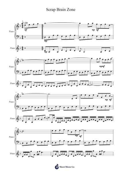 Scrap Brain Zone Sheet Music by Yuzo Koshiro-Arr.Fitzres Stuartshaw