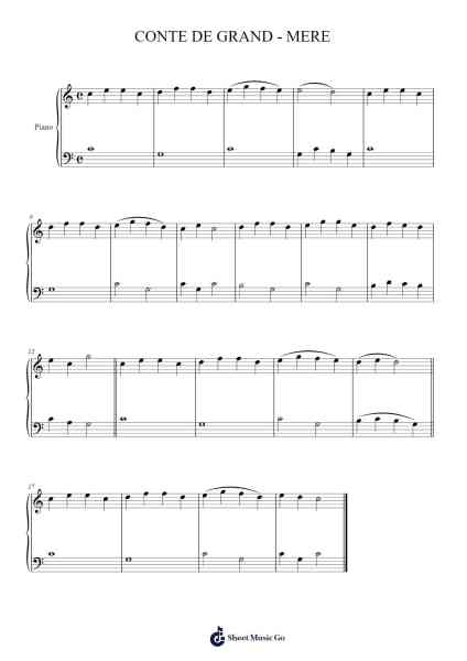 CONTE DE GRAND - MERE Sheet Music by Trollfoe Phyltio-Arr.Chestom
