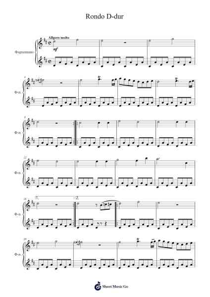 Rondo in D Major - G.A. Pelligrini Sheet Music by G.A. Pelligrini-Arr.Hugill
