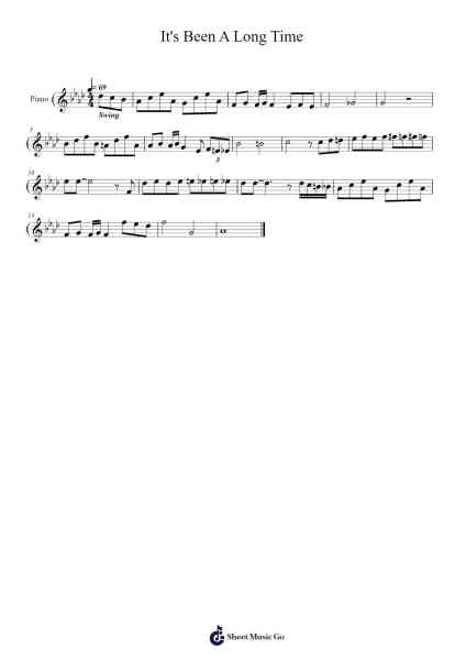 It's Been A Long Time Sheet Music by Stuartten Juspont-Arr.Everkeith Abters