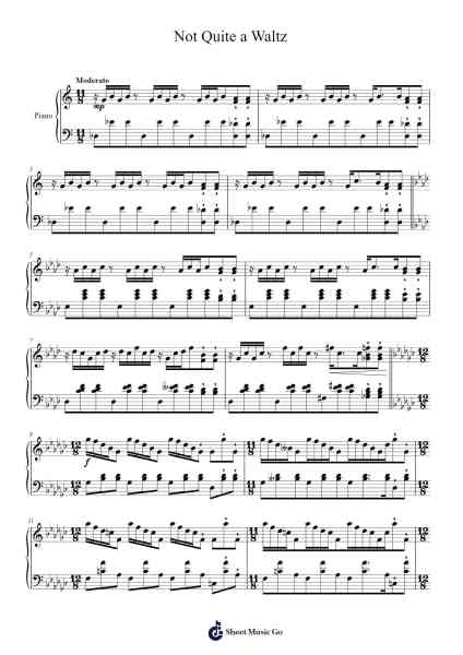 Not Quite a Waltz Sheet Music by Bysweet Keplop-Arr.Kingsgan