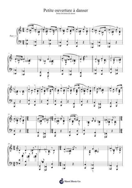 Petite ouverture à danser Sheet Music by Erik Satie-Arr.Hobbaird Birdsibyl