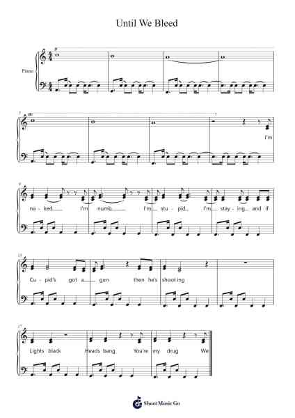 Until We Bleed Sheet Music by -Arr.Tifliz