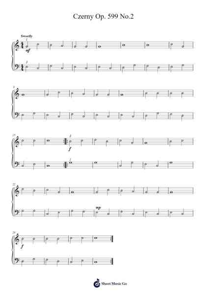 Op. 599 No. 2 - Karl Czerny Sheet Music by Karl Czerny-Arr.Wayhume Dwightrey
