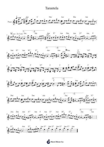 Tarantella from Masques, Op. 34 Sheet Music by Karol Szymanowski-Arr.Haynin