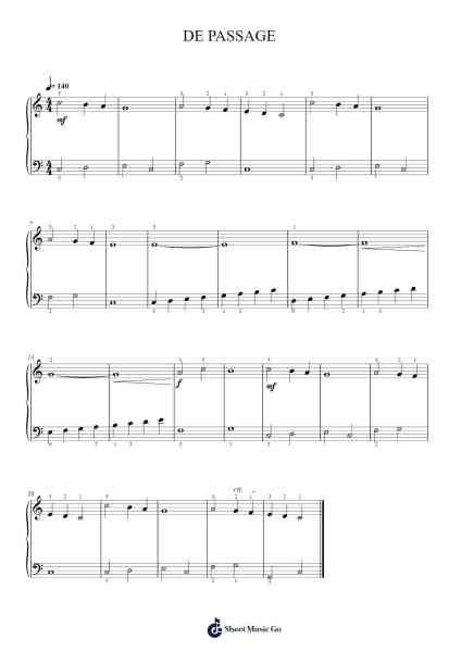 DE PASSAGE Sheet Music by Jean-Marc ALLERME-Arr.Handre Raekiel