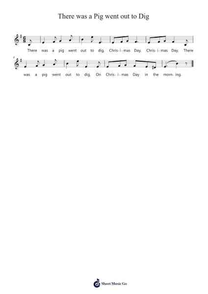 There was a Pig went out to Dig Sheet Music by Hazel Michael-Arr.Grever Carhume