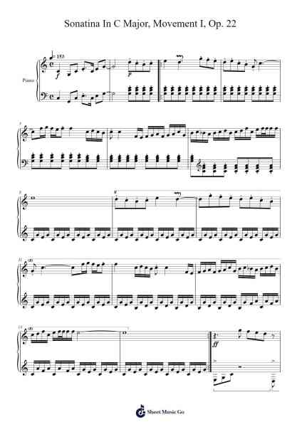 Sonatina in C Major, Op. 22: I. Movement Sheet Music by Charles Evans-Arr.Spenborg
