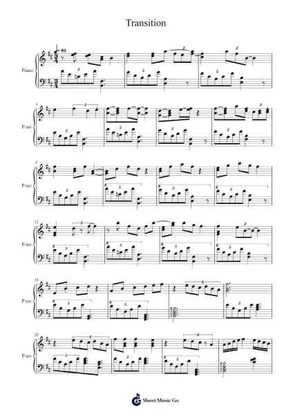 Transition Sheet Music by Kamil Zegarlicki-Arr.Spenchi Gushall