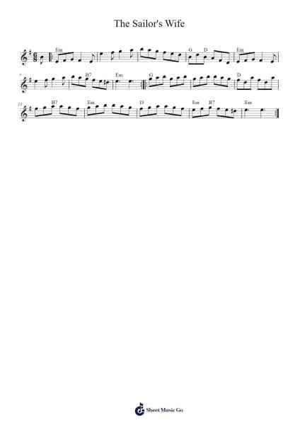 The Sailor's Wife Sheet Music by Misc tunes-Arr.Drewyes Deirty