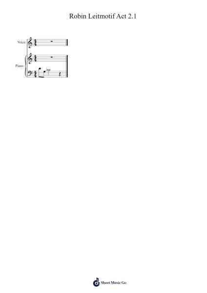 Robin Leitmotif Act 2.1 Sheet Music by Jennifer McComb-Arr.Hugsay
