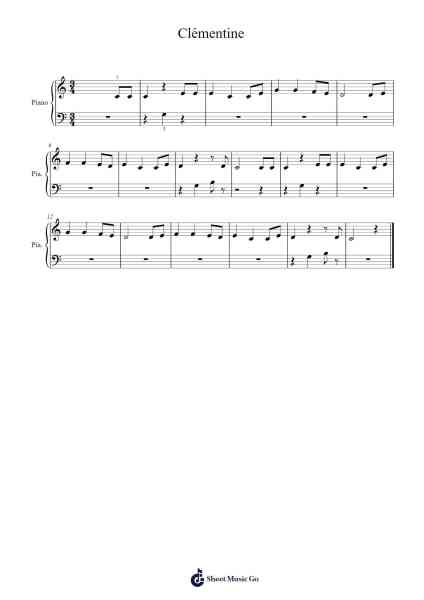 Clémentine 악보 Aslouis - 편곡 Dempbeau Leighstone