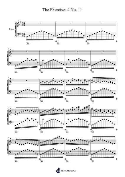 The Exercises 4 No. 11 Sheet Music by Hicksne-Arr.Thodorelass