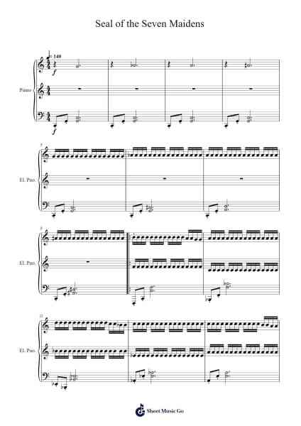 Seal of the Seven Maidens 樂譜由 Koji Kondo - 編曲 Sylsia Kerrsel