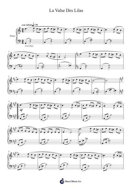 La Valse Des Lilas Sheet Music by Michel Magne/Eddy Marnay/Michel Legrand-Arr.Walshac