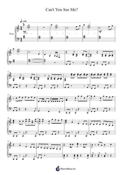 Can't You See Me? Sheet Music by TOMORROW X TOGETHER-Arr.Atnon Kimrene