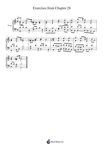 Exercises from Chapter 28 Sheet Music by Pyotr Ilyich Tchaikovsky-Arr.Backwey Naric