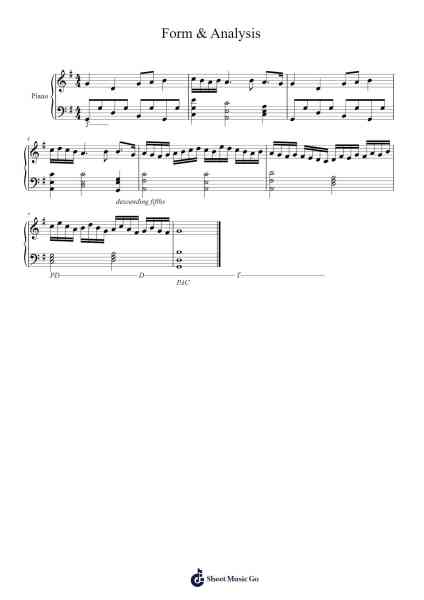 Form & Analysis Sheet Music by yuenanhuang26-Arr.Jebois Hudlap