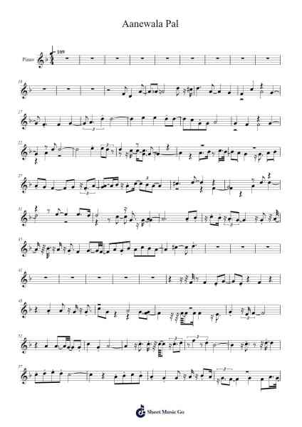 Aanewala Pal Sheet Music by undefined-Arr.Zoethodore Strakerr