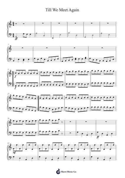 Till We Meet Again Sheet Music by -Arr.Shirdel