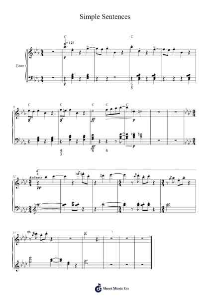 Simple Sentences Sheet Music by Beaulen-Arr.Mattrie