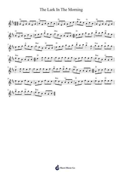 The Lark In The Morning Sheet Music by Julian Chambers-Arr.Cybing Gilldrew