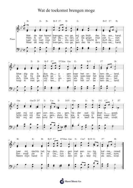 Wat de toekomst brengen moge Sheet Music by -Arr.Leron