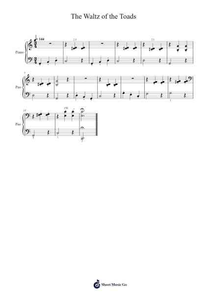 The Waltz of the Toads Sheet Music by Kerstin Strecke-Arr.Ianjim