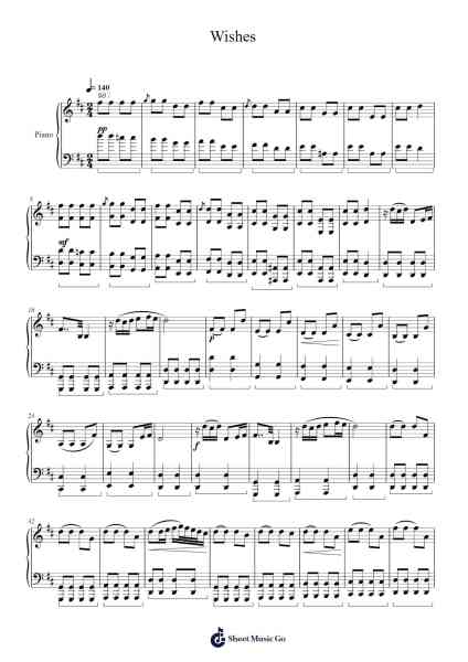 Wishes 樂譜由 L.Y.Oliver - 編曲 Poundrett Lonlon